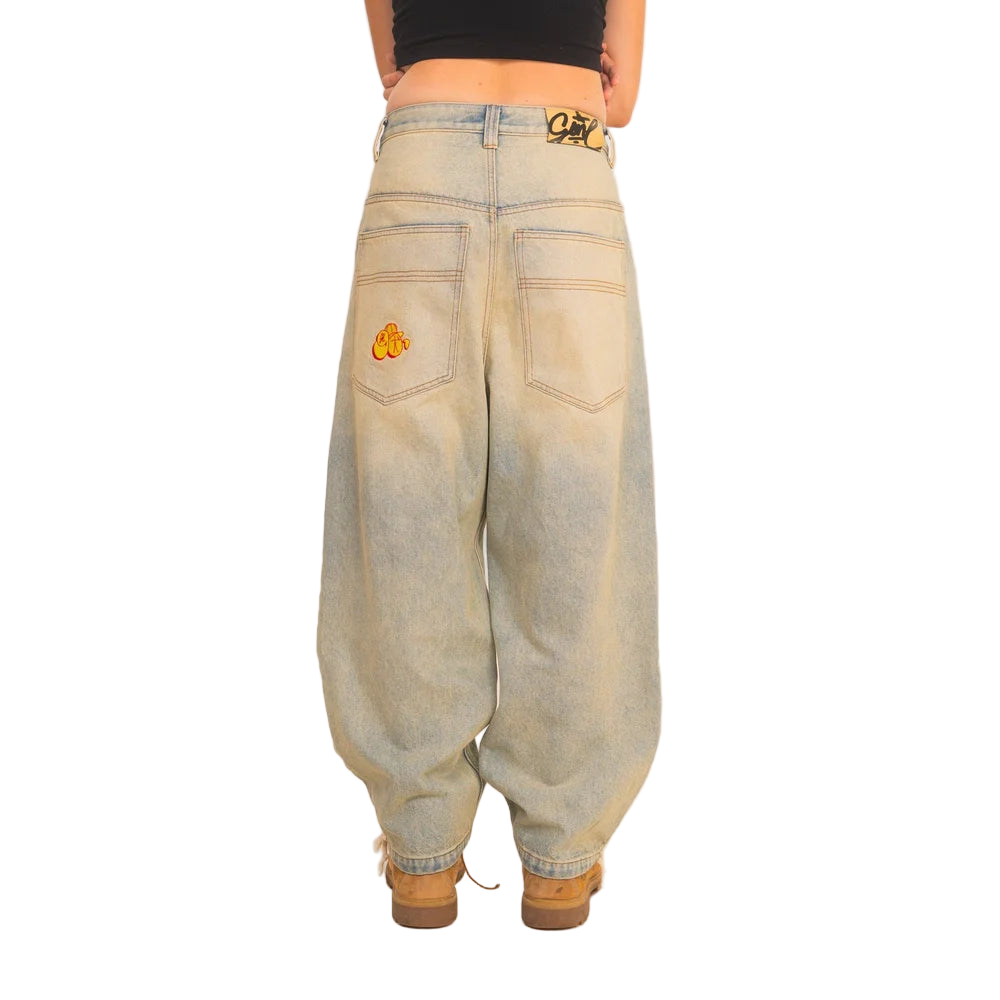 Acid Wash Denim Pants - GonePants