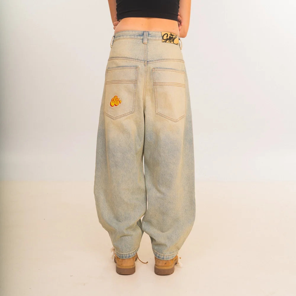 Acid Wash Denim Pants - GonePants