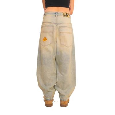 Acid Wash Denim Pants - GonePants