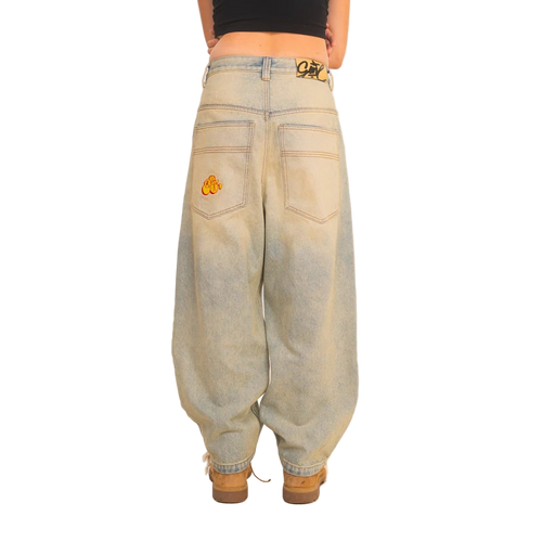 Acid Wash Denim Pants - GonePants