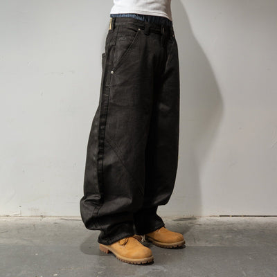 Gonepants - Black Waxed Baggy Denim