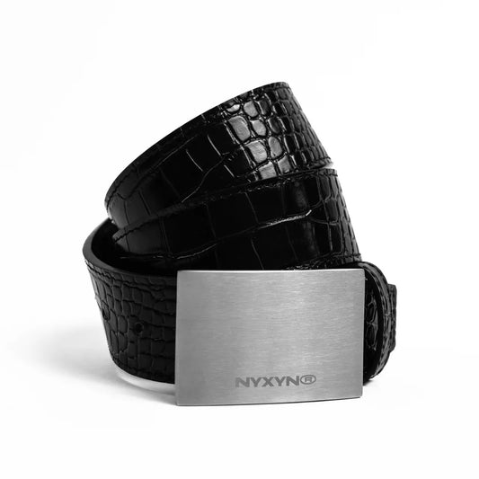 NYXYN - CROCODILE STEEL BELT - BLACK