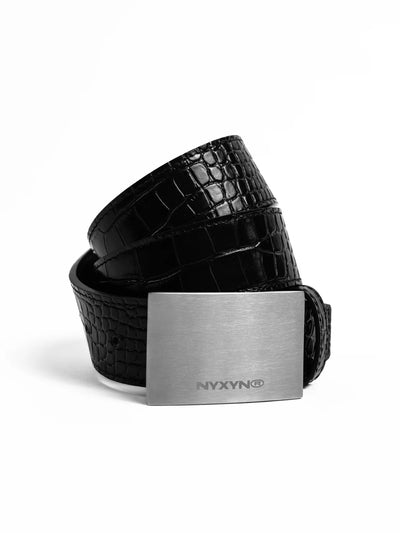 NYXYN - CROCODILE STEEL BELT - BLACK