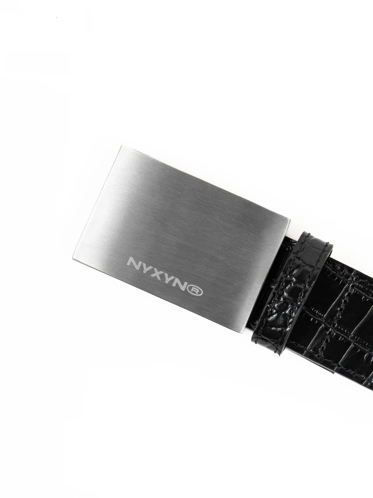 NYXYN - CROCODILE STEEL BELT - BLACK