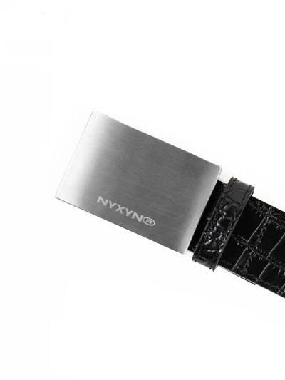 NYXYN - CROCODILE STEEL BELT - BLACK