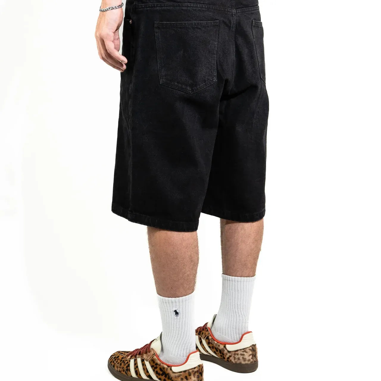 Nyxyn - HEAVY DENIM JORTS - Black