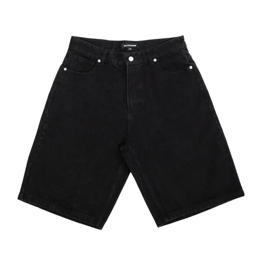 Nyxyn - HEAVY DENIM JORTS - Black