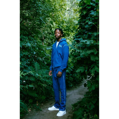 PLACÉ  P FLARE TR ROYAL BLUE SWEATSUIT