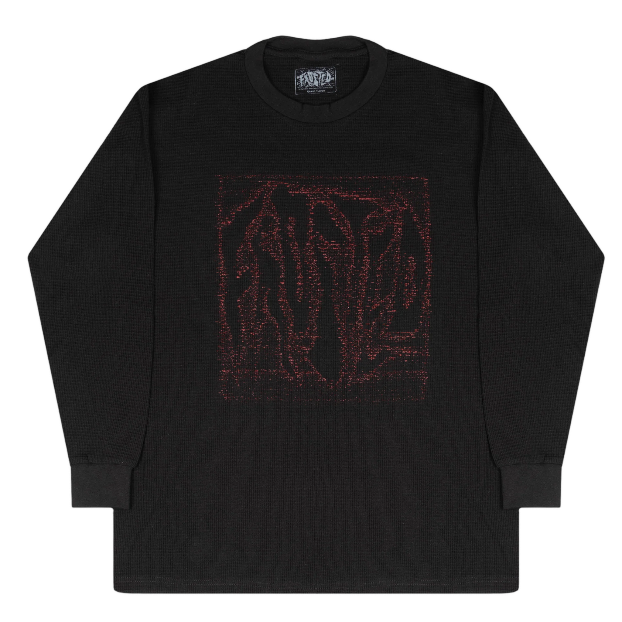 Frosted - Dusty Waffle Long Sleeves Black