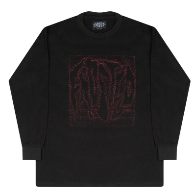Frosted - Dusty Waffle Long Sleeves Black