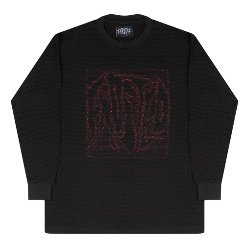 Frosted - Dusty Waffle Long Sleeves Black