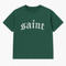 T-shirt vert brodé « Saint »