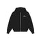 Black Zip Up Hoodie Chrome Zipper