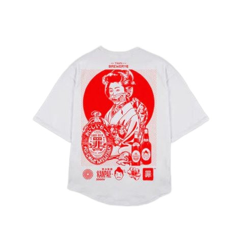 Brewery Geisha - Sakura・T-shirt ・White