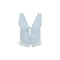 Haut Corset en Cotton & Dentelle Bleu Poudre