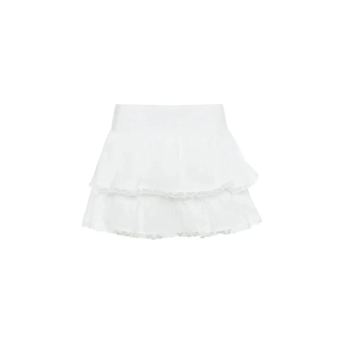 Jupe Courte à Volants Blanc