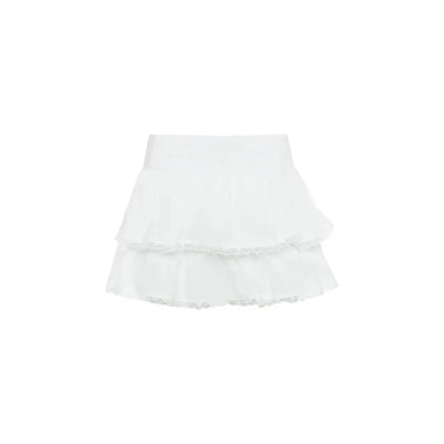 Jupe Courte à Volants Blanc