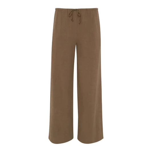 Pantalon en lin timeless – Brown
