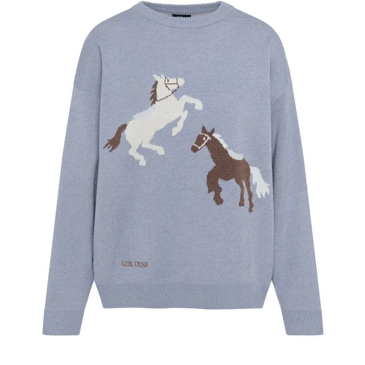 Souvenir Pull - RDV au Rodeo - Dusty Blue