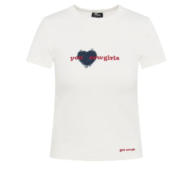 T-shirt «You <3 Cowgirls» - Blanc