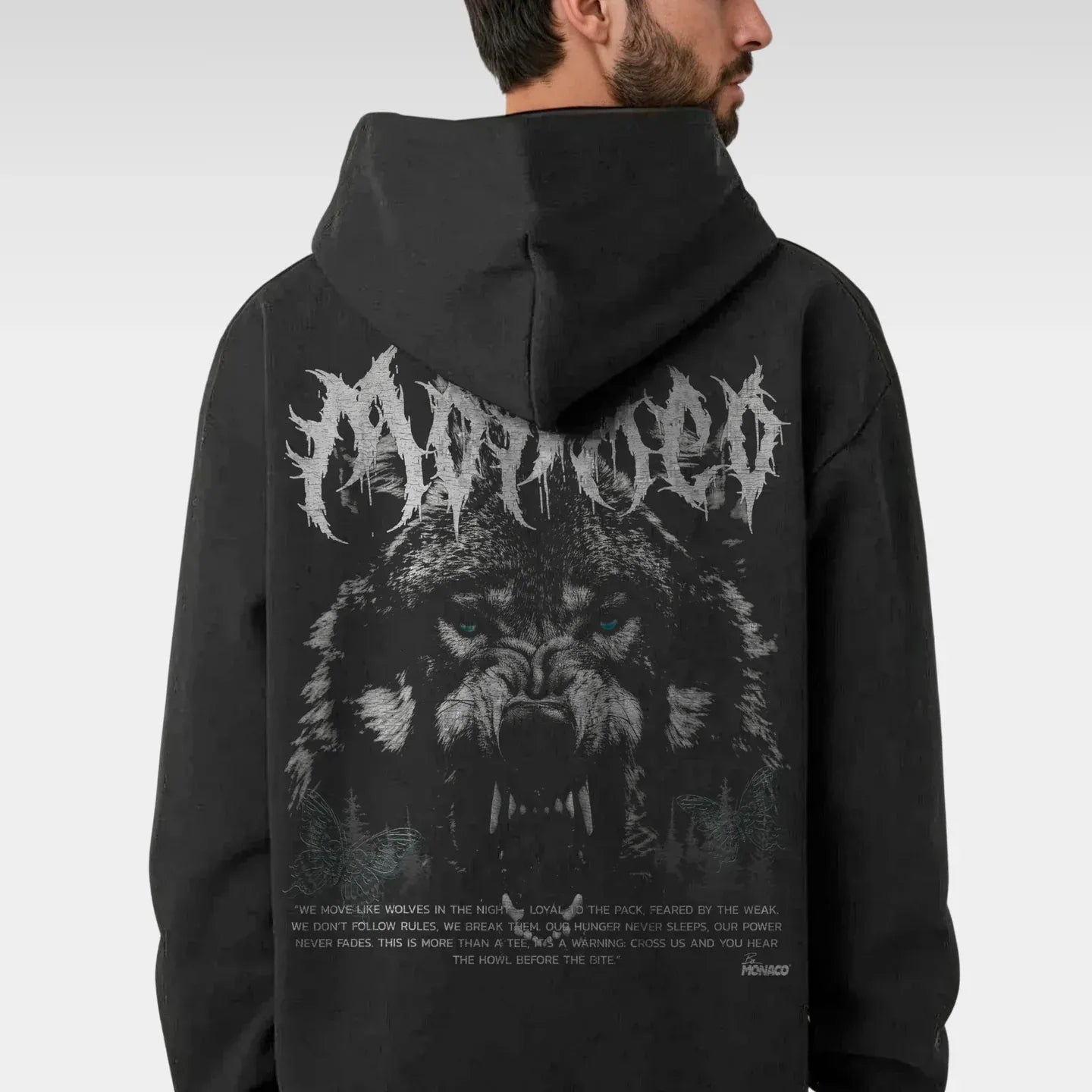 MONACO ALPHA BLOOD HOODIE – GEN1 BLACK