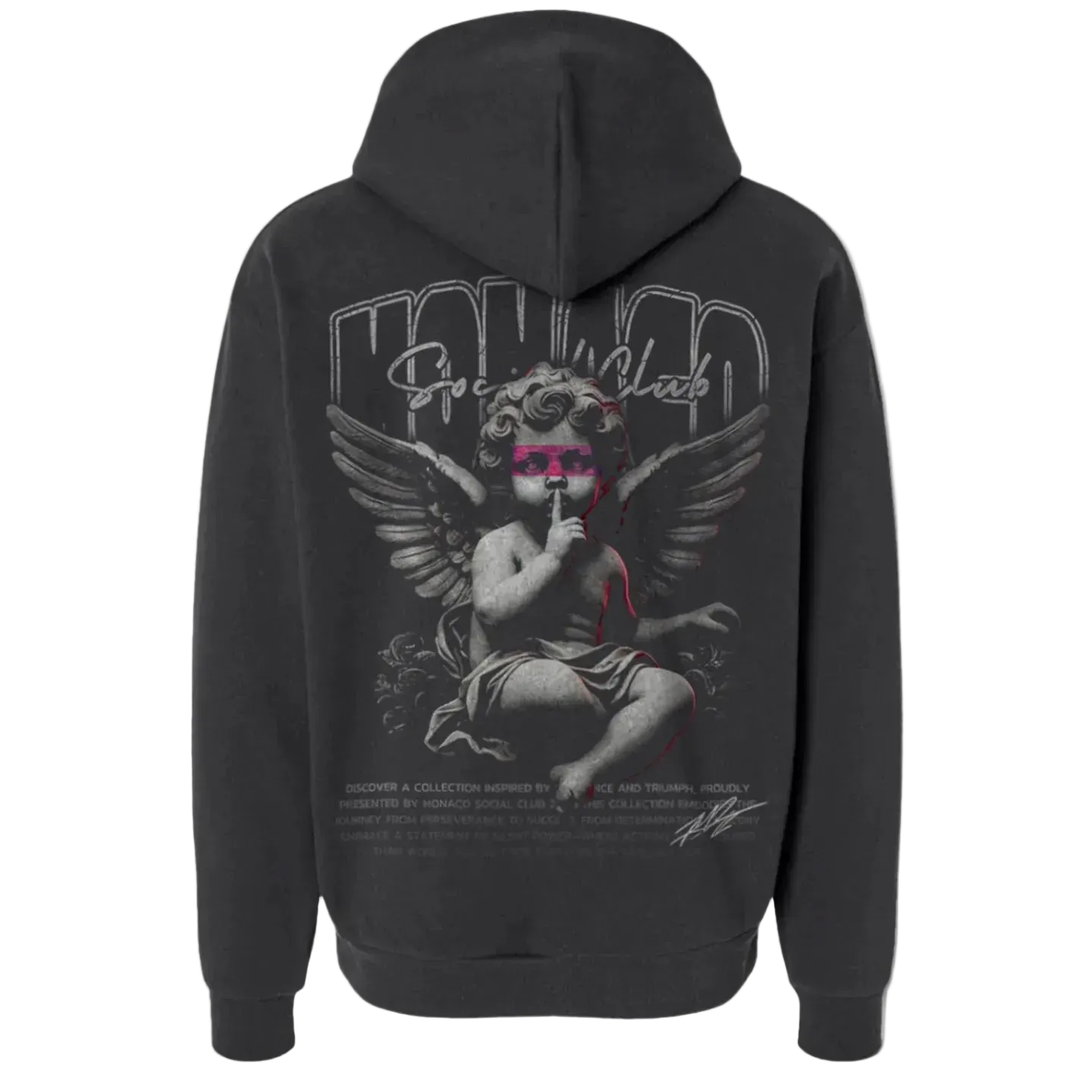 MONACO HUSH ANGEL HOODIE – GEN1 BLACK