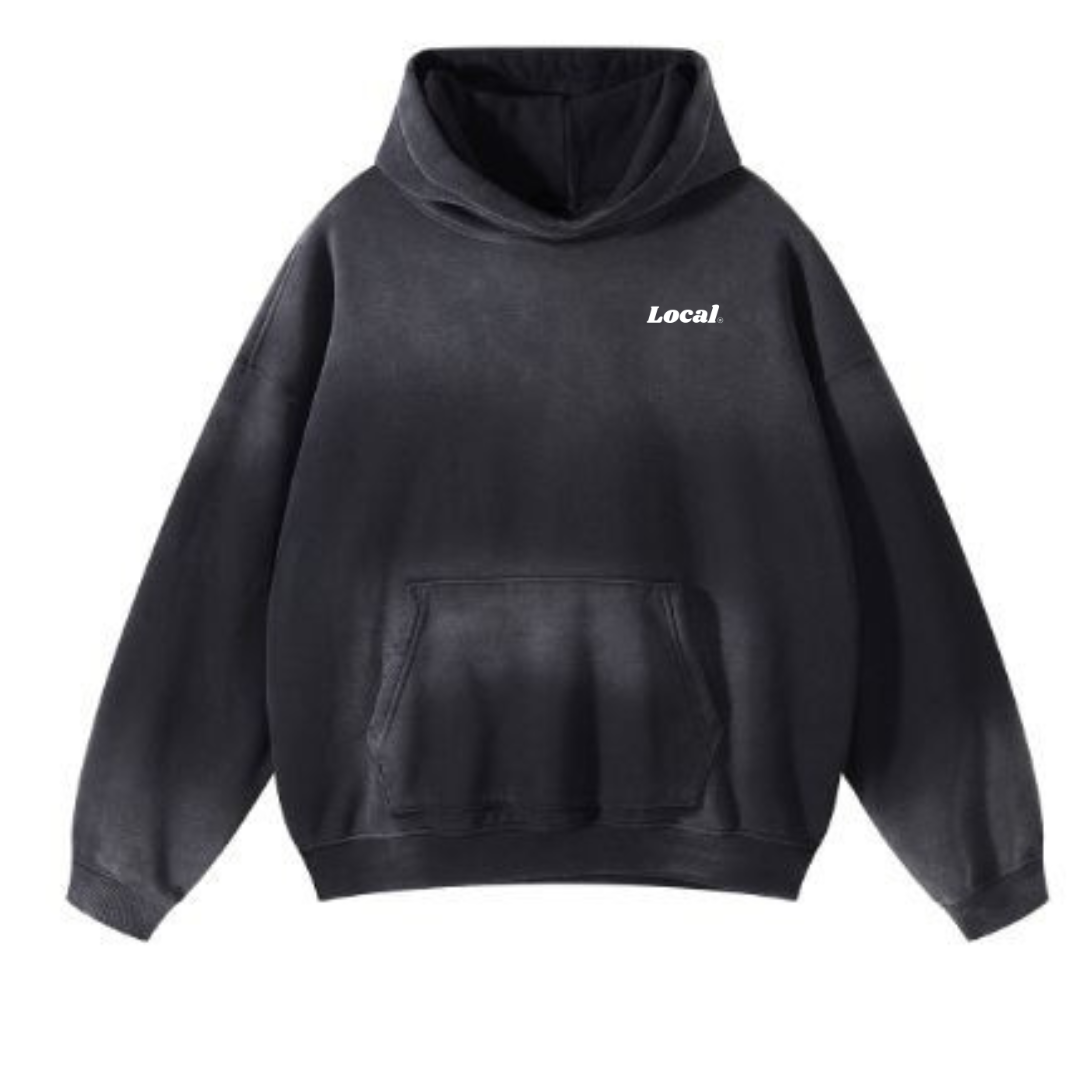 Sweat à capuche Local Sun Fade Noir