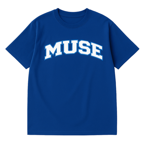 Muse Tee OG Patch Royal blue logo blue white