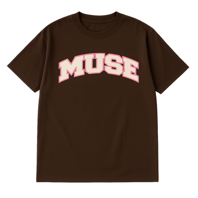 Muse Tee OG Patch logo marron crème