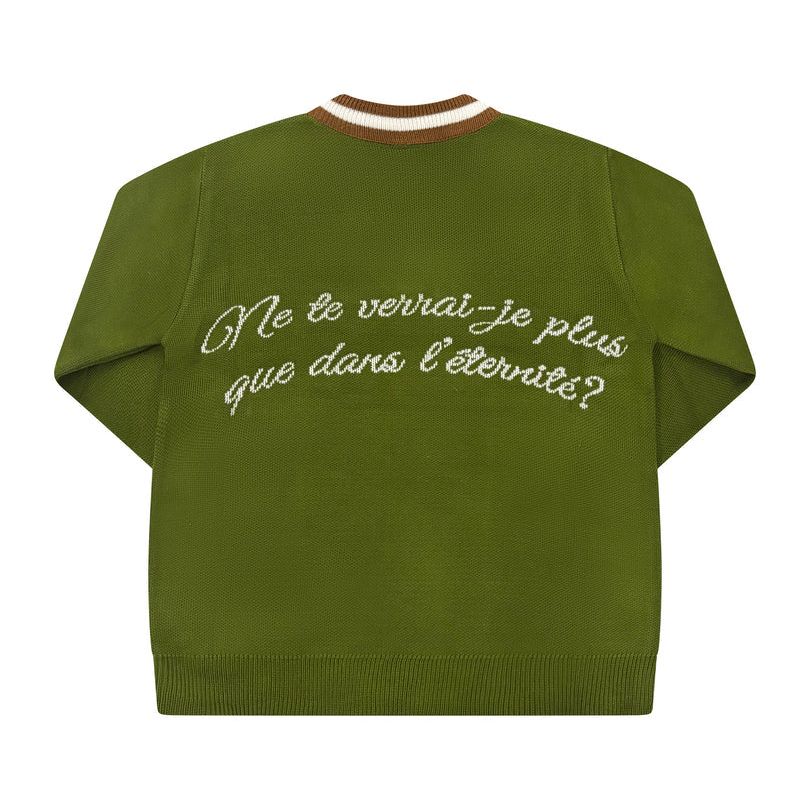 V-neck Knitted Sweater, Purple/ Mauve - Riche et en Sante