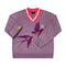 V-neck Knitted Sweater, Purple/ Mauve - Riche et en Sante