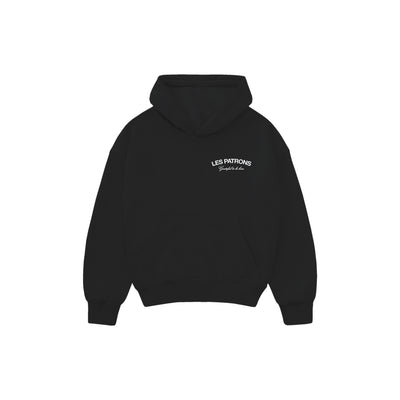 Sweat à capuche « Les Patrons » - Noir et blanc