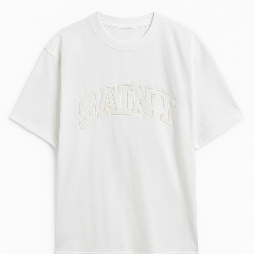 White ''Saint'' White Patch tee