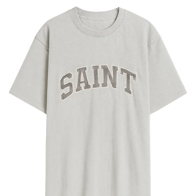 T-shirt Bone « Saint » - Patch chromé