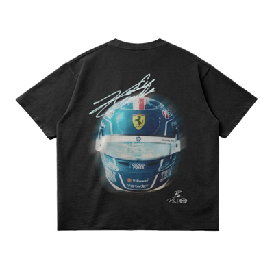 LECLERC MIAMI HELMET TEE - FADED BLACK