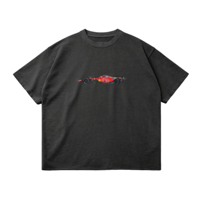 T-shirt de course Scud Ferrari Leclerc - Gris foncé