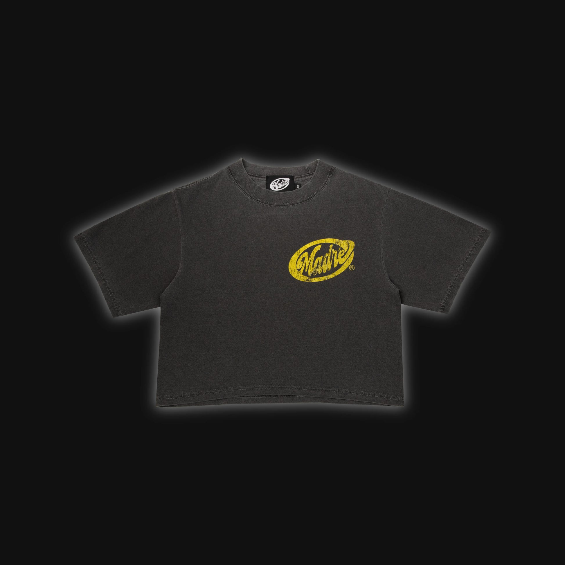 CROPPED T-SHIRT - YELLOW TAPE