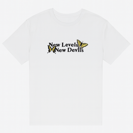 ''Les Patrons'' Butterfly Tee - White