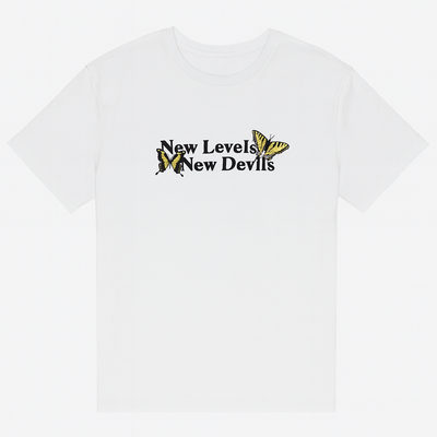 ''Les Patrons'' Butterfly Tee - White