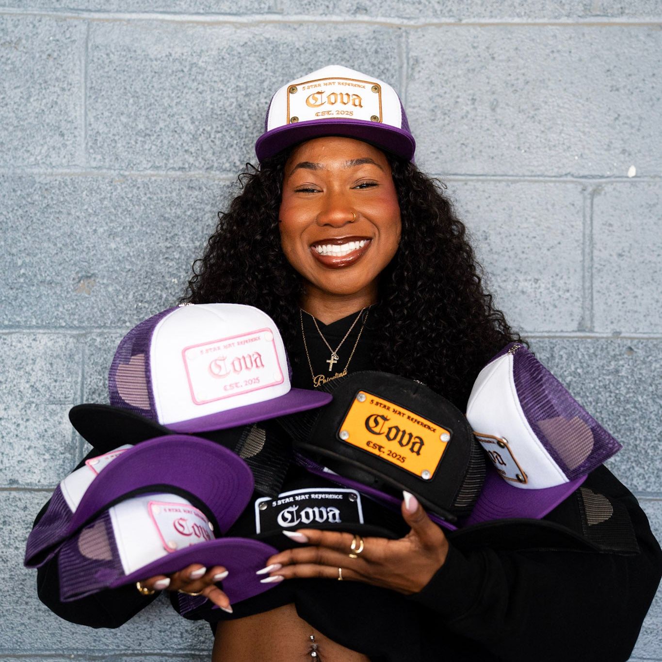 Cova Hats Purple Cova Trucker