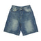 NYXYN - BAGGY DENIM JORTS - BLUE