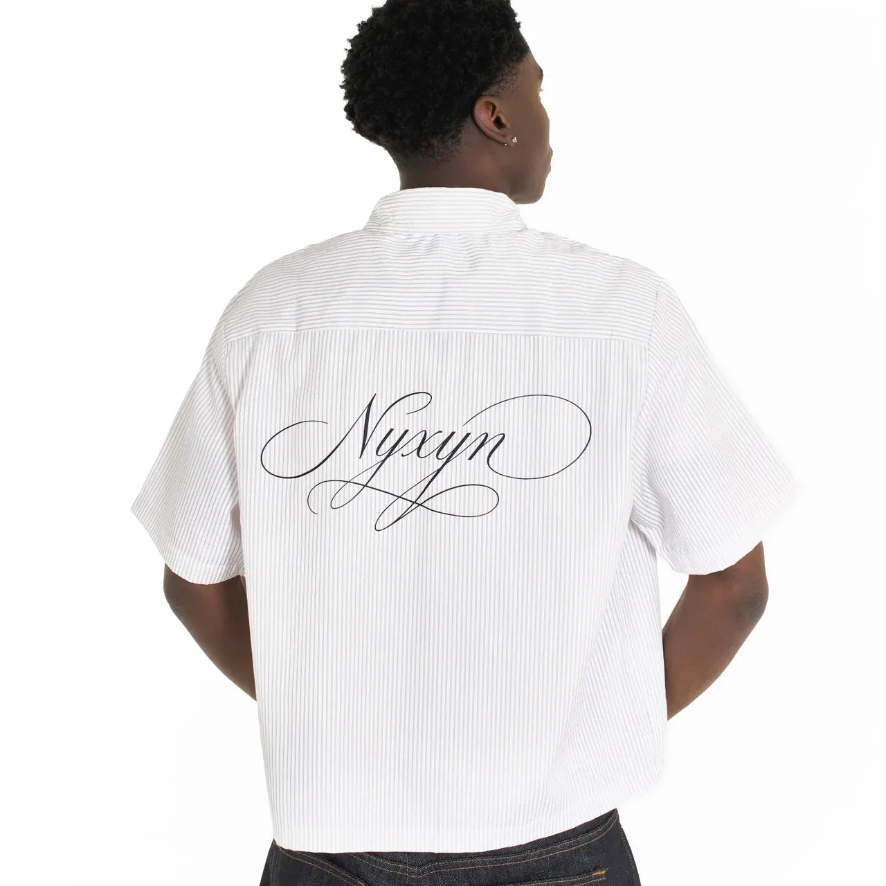 NYXYN - BOXY SCRIPT SHIRT - WHITE