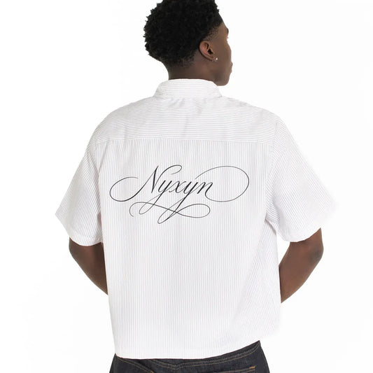 NYXYN - BOXY SCRIPT SHIRT - WHITE