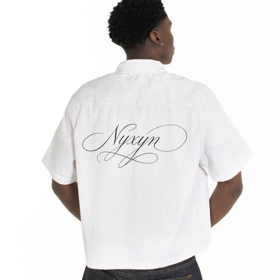 NYXYN - BOXY SCRIPT SHIRT - WHITE