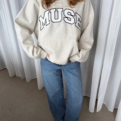 Heavyweight Scholar Hoodie - Ash Oat