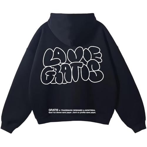 GRATIS "LA VIE GRATIS" Black Hoodie