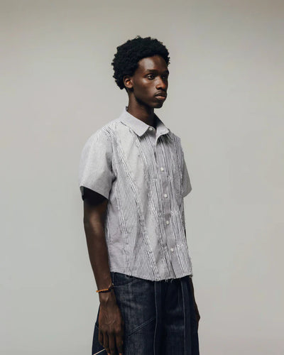 2DEGREECELCIUS -  Segment Button Up - Black