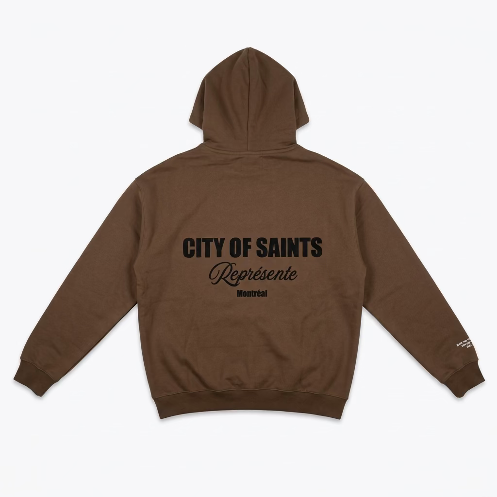 Saint - Represents Brown Zip Up Hoodie