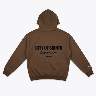 Saint - Represents Brown Zip Up Hoodie