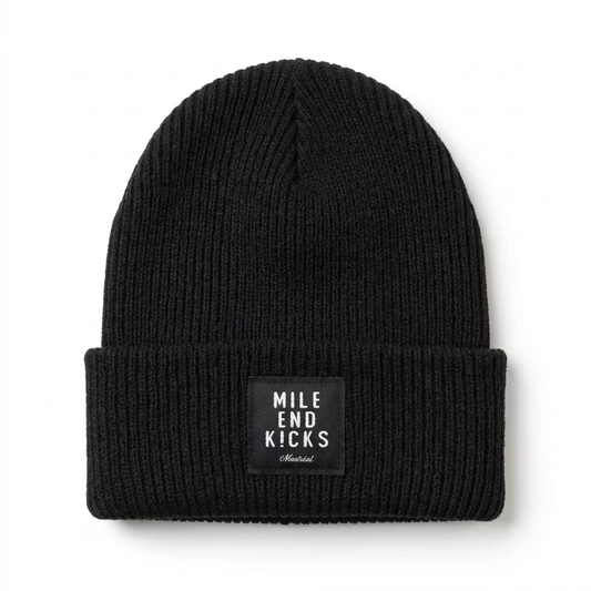 MEK-Watch Cap Black Patch Beanie